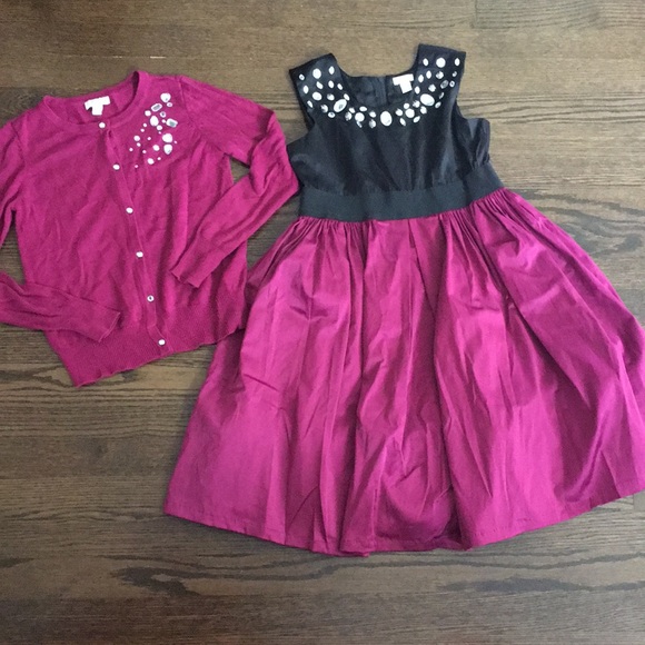 The children’s place dress w/ sweater sz 12 - Picture 1 of 7